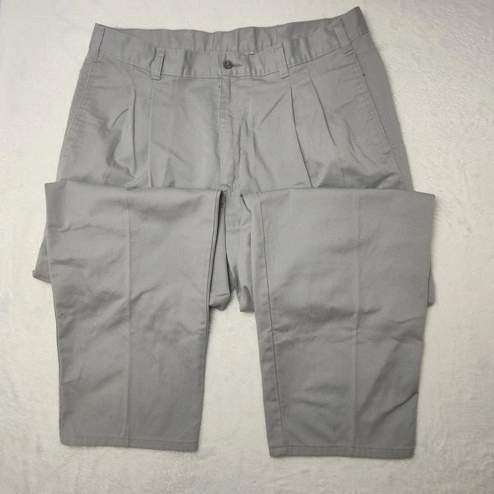 Vintage‎ Levis Officer Corps Pants Mens 38x30 Gray Pleated Chino Dress 90s USA